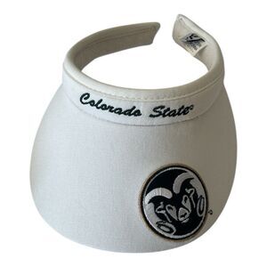 CSU Rams Visor Women OSFW Green Colorado State Football Embroidered Hat EUC